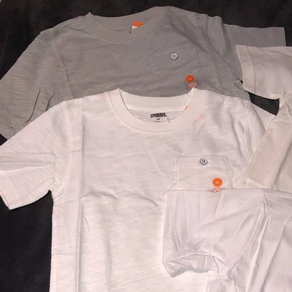 GYMBOREE & CHILDREN's PLACE Boys SS White/Gray/Navy T-Shirts Sz 4T NWT - Picture 3 of 5